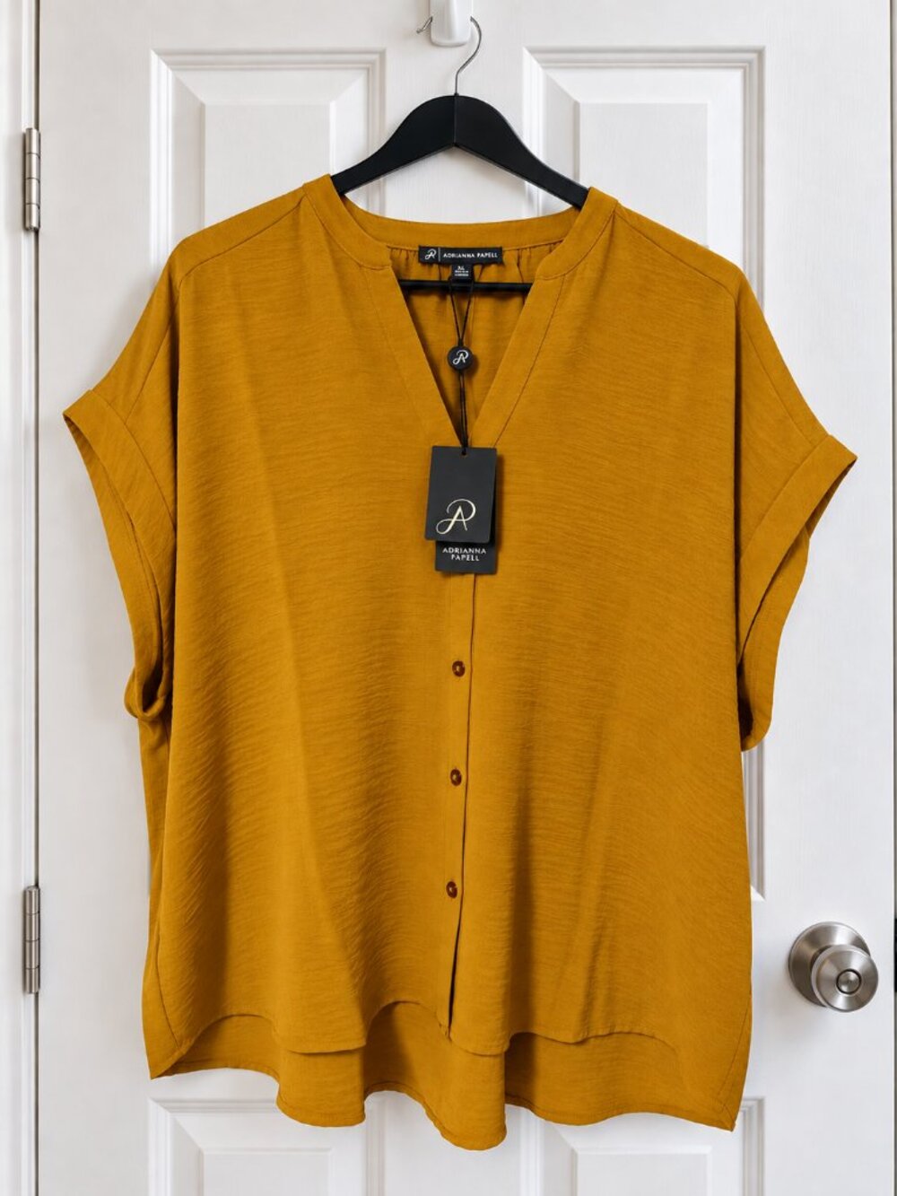 Airflow Woven Shirt Cathay Spice Size XL Short Sleeve Button Front Blouse